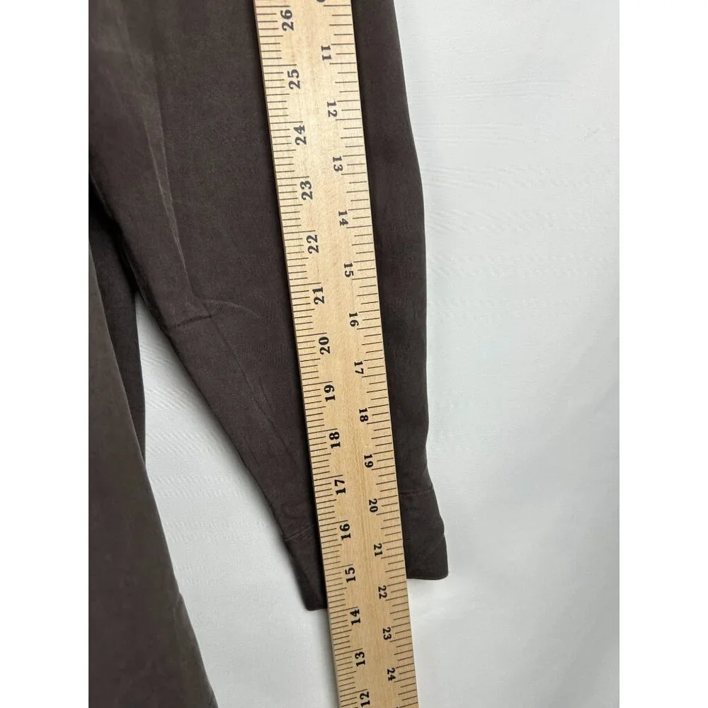 Silk Essentials Womens 2X Gray 100% Silk Button-Up Shirt With Pocket & Long Slee - Picture 7 of 11